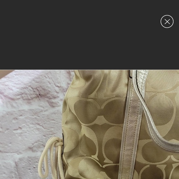 Coach Poppy Gold & Metallic Silver Shoulder Hand Bag - Picture 9 of 12